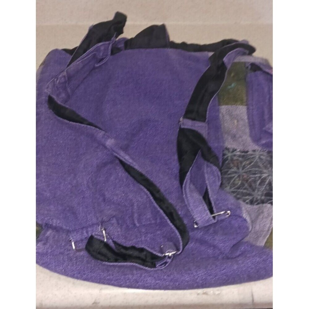 Purple Patchwork Boho Rucksack Backpack Nepal - image 2